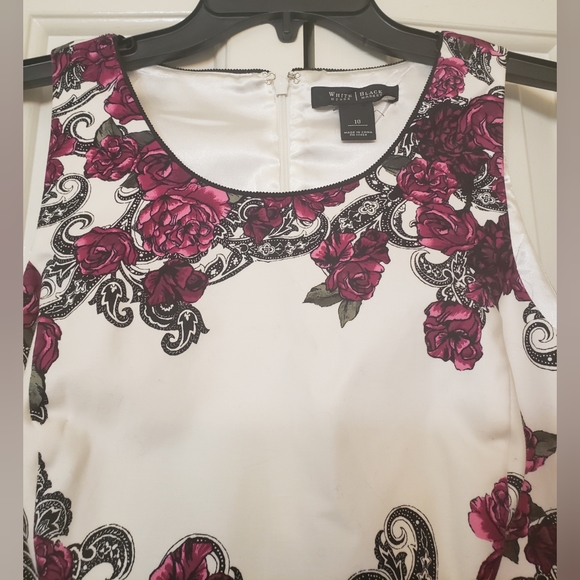 WHBM FLORAL SHEATH SLEEVELESS DRESS 10 - Picture 3 of 8